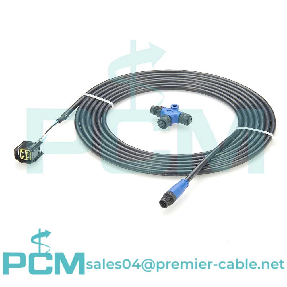 NMEA 2K 4 ポジション エンジン インターフェース ケーブルから M12 5 ピン T コネクタ A コード