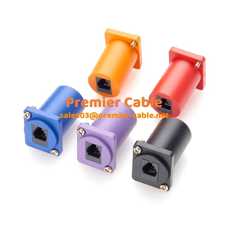 rj9 rj 11 4 p4c cat3雌から女性のパスコネクタを通過します