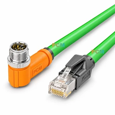 M12 X-コードからRJ45ケーブルへ